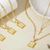 Parure de colliers Croix Initiale | Doré
