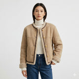 Sophie Dubois | Veste en suédine et peau lainée pour femme