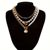 Parure collier serpent vintage perles et or | Or