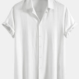 Chemise à boutons en mélange de lin et rayonne & Pantalon droit en lin