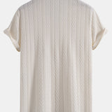 Chemise cubaine en jacquard texturé