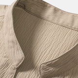 T-shirt à col en V à texture froissée<tc>rouge</tc> &amp; pantalon droit à texture froissée<tc>rouge</tc>