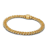 Bracelet pavé Cuban | Or blanc