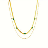 Collier double couche rétro Sorella Gem | Doré