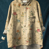 Poppy | Chemise décontractée vintage à imprimé floral pour femme