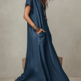 Robe longue fluide bohème décontractée