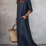 Robe longue ample Nomadic Indigo