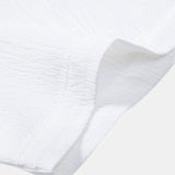 Chemise cubaine à contraste texturé et pantalon droit