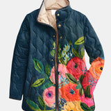 Amaya | Veste matelassée à imprimé floral vintage — Édition finale