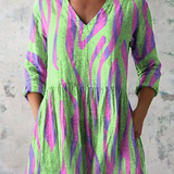 Oceane | Longue blouse avec col en V