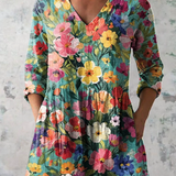 Nora | Blouse longue avec col en V