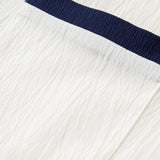 Chemise cubaine à contraste texturé et pantalon droit