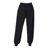 Pantalon sarouel de yoga et de danse à taille haute en modal uni avec poches de Buddha Stones