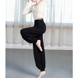 Pantalon de yoga et de danse style sarouel en modal uni Buddha Stones