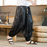 Pantalon sarouel ample pour homme à motif dragon Buddha Stones avec poches