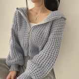 Sophie Moreau | Sweat à capuche zippé en maille de luxe pour femme