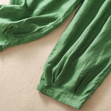 Pantalon harem d'été pour femme Buddha Stones avec cordon de serrage et poches