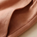 Pantalon large décontracté à taille haute avec poches et lacets Buddha Stones