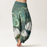 Pantalon harem en coton White Lotus