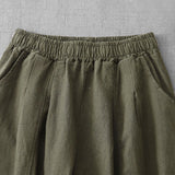 Pantalon sarouel décontracté uni pour femme avec poches Buddha Stones