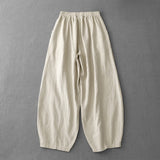 Pantalon sarouel décontracté uni pour femme avec poches Buddha Stones
