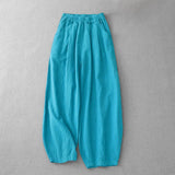 Pantalon sarouel décontracté uni pour femme avec poches Buddha Stones