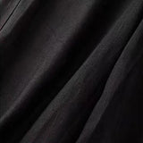 Pantalon capri décontracté pour femme, couleur unie, un bouton, jambes larges, avec poches Buddha Stones