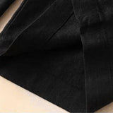 Pantalon large décontracté à taille haute avec poches et lacets Buddha Stones