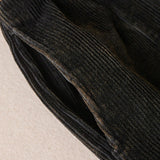 Pantalon harem thermique pour femme en coton côtelé avec doublure en polaire, poches et contraste de couleurs Buddha Stones