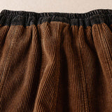 Pantalon harem thermique pour femme en coton côtelé avec doublure en polaire, poches et contraste de couleurs Buddha Stones