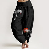 Pantalon sarouel feuilles de bambou