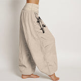 Pantalon sarouel feuilles de bambou