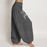 Pantalon sarouel feuilles de bambou