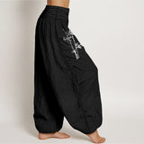 Pantalon sarouel feuilles de bambou