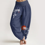 Pantalon sarouel feuilles de bambou