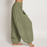 Pantalon harem Blooming Lotus en pur coton