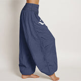 Pantalon harem Blooming Lotus en pur coton