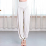 Pantalon de yoga et de danse style sarouel en modal uni Buddha Stones