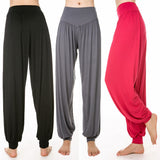 Pantalon de yoga et de danse style sarouel en modal uni Buddha Stones