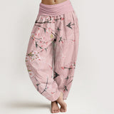 Pantalon sarouel fleur de pêcher