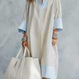 Robe midi rayée sans effort