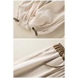 Pantalon sarouel femme en coton uni avec poches et cordon de serrage Buddha Stones