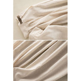 Pantalon sarouel femme en coton uni avec poches et cordon de serrage Buddha Stones