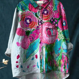 Ella | Chemise décontractée à imprimé floral vintage