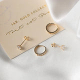 Parure de boucles d'oreilles Dara Brillane Stone | Doré