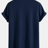 Chemise boutonnée en tissu gaufré