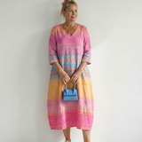 Blake | Robe midi rayée dégradée Ease