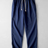 Chemise à manches courtes en aspect lin avec col officier et pantalon droit en lin