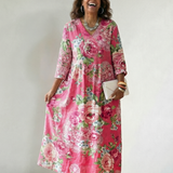 Freya | Robe mi-longue Garden Bloom