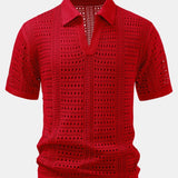 Polo à col en V avec crochet